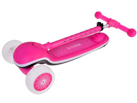 JOKOMISIADA Balansowa hulajnoga SCOOTER 3-kołowa KOLOROWE ŚWIATEŁKA i MUZYKA SP0812