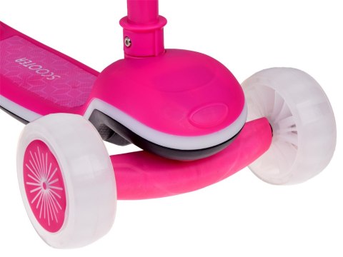 JOKOMISIADA Balansowa hulajnoga SCOOTER 3-kołowa KOLOROWE ŚWIATEŁKA i MUZYKA SP0812