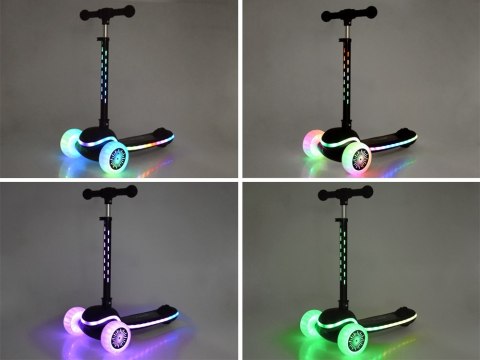 JOKOMISIADA Balansowa hulajnoga SCOOTER 3-kołowa KOLOROWE ŚWIATEŁKA i MUZYKA SP0812