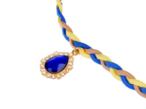 JOKOMISIADA Boho Opaska do włosów z kolorowymi Piórami i Koralikami ZA5581