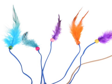 JOKOMISIADA Boho Opaska do włosów z kolorowymi Piórami i Koralikami ZA5581