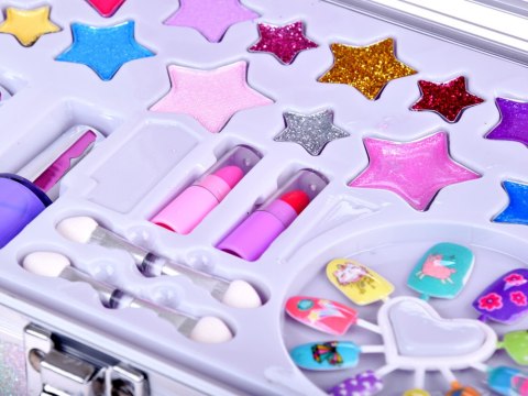 JOKOMISIADA Brokatowy Kuferek piękności SYRENKA Zestaw kosmetyków do makijażu ZA5586