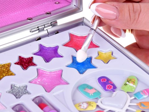 JOKOMISIADA Brokatowy Kuferek piękności SYRENKA Zestaw kosmetyków do makijażu ZA5586