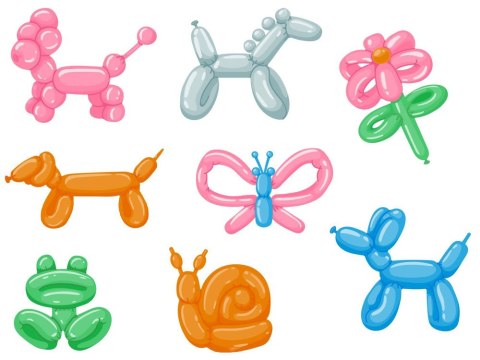 JOKOMISIADA Długie Kolorowe Balony do modelowania dekoracji zabawy 100szt ZA5565