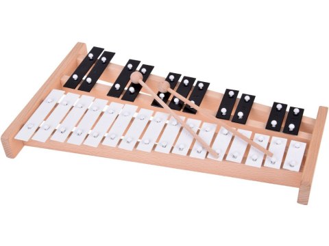 JOKOMISIADA Drewniane Cymbałki dzwonki chromatyczne 27 tonów + pałeczki IN0179