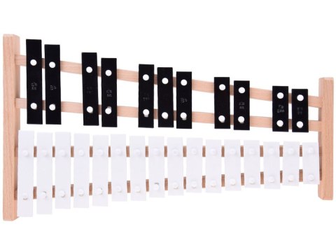 JOKOMISIADA Drewniane Cymbałki dzwonki chromatyczne 27 tonów + pałeczki IN0179