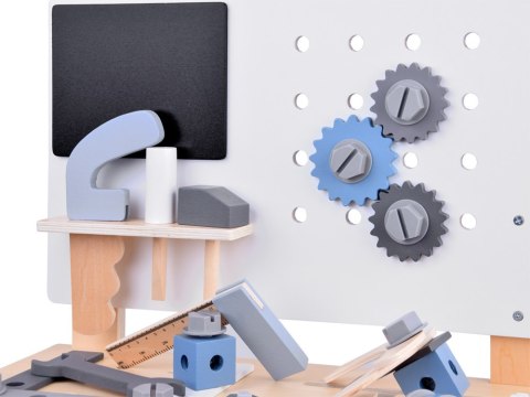 JOKOMISIADA Duży Drewniany Warsztat Zestaw Narzędzi dla Dzieci ZA5486