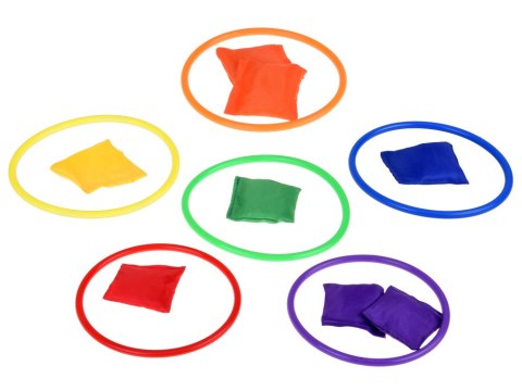 JOKOMISIADA Gra Zręcznościowa Ruchowa Pachołki Obręcze Woreczki dla Dzieci SP0823