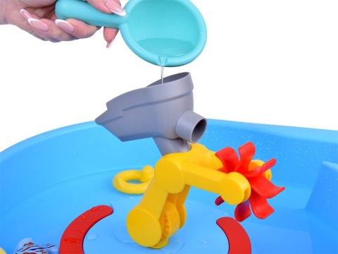 JOKOMISIADA Niebieski stolik wodny z kołem młyńskim + akcesoria do łowienia ZA5566