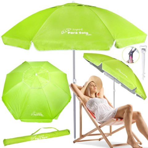 JOKOMISIADA Parasol Plażowy Ogrodowy Sopot Para Sole Sun UPF 50+ 240cm ŁAMANY SP0810