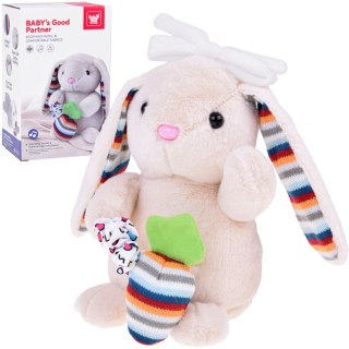 JOKOMISIADA Pluszowy króliczek pozytywka przytulanka maskotka kołysanka ZA5585