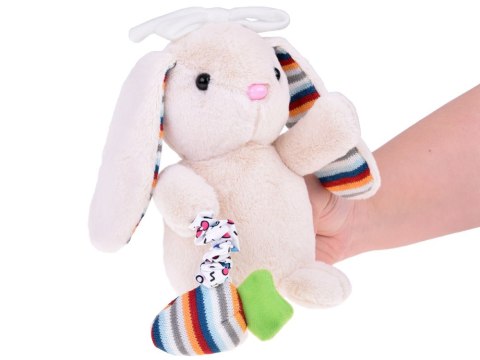 JOKOMISIADA Pluszowy króliczek pozytywka przytulanka maskotka kołysanka ZA5585