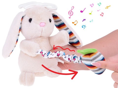 JOKOMISIADA Pluszowy króliczek pozytywka przytulanka maskotka kołysanka ZA5585