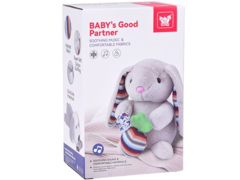 JOKOMISIADA Pluszowy króliczek pozytywka przytulanka maskotka kołysanka ZA5585