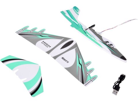 JOKOMISIADA Składany lekki samolot z pianki lata świeci LED śmigło ładownie USB ZA5583