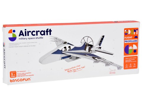 JOKOMISIADA Składany lekki samolot z pianki lata świeci LED śmigło ładownie USB ZA5583