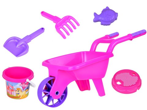 JOKOMISIADA Taczki dla dziecka akcesoria do piaskownicy wiaderko łopatka grabki ZA5469