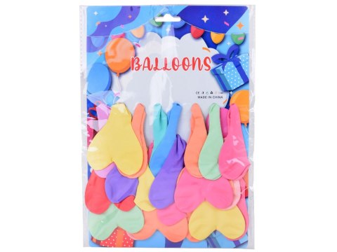 JOKOMISIADA Urocze Balony w kształcie Serca Zestaw balonów serduszka 24 szt ZA5567