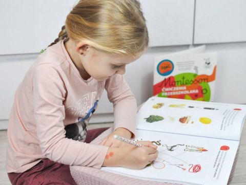 Kapitan Nauka Elementarz przedszkolaka 4-6 lat. Montessori łamigłowki wycinanki KS1017