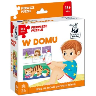Kapitan Nauka Kapitan Nauka Pierwsze puzzle edukacyjne W domu 36ele + książeczka KS1021