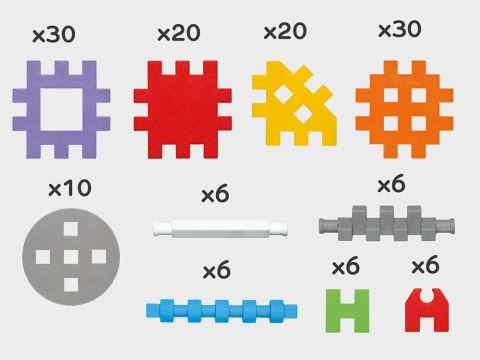 Marioinex Marioinex Klocki kreatywne mini wafle 140 ele Konstruktor ZA5492