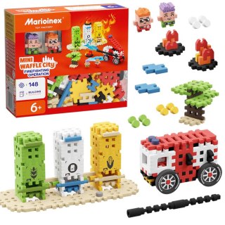 Marioinex Marioinex Klocki mini wafle Akcja strażacka 148ele 2 figurki ZA5489