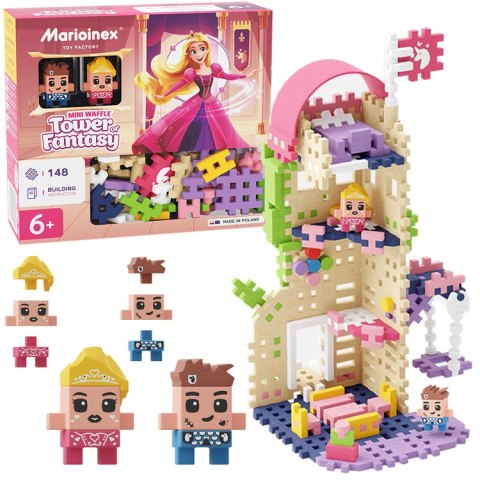 Marioinex Marioinex Klocki mini wafle Wieża Fantazji 148ele 2 figurki ZA5493