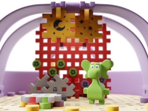 Marioinex Marioinex Smok Diplodok i Scena Mini wafle klocki 148el + figurka ZA5502