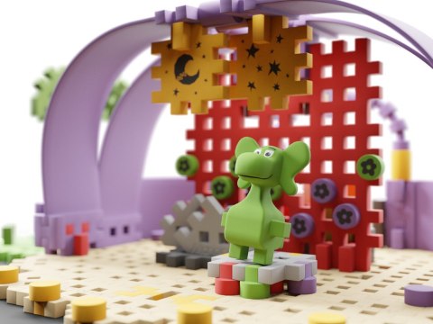 Marioinex Marioinex Smok Diplodok i Scena Mini wafle klocki 148el + figurka ZA5502