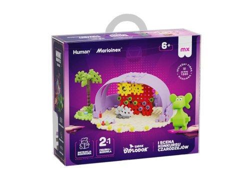 Marioinex Marioinex Smok Diplodok i Scena Mini wafle klocki 148el + figurka ZA5502