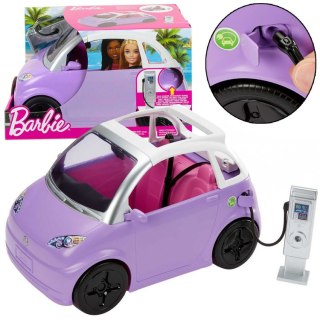 Mattel Auto Cabrio dla Lalek Barbie z elektryczna stacja ładowania ZA5527