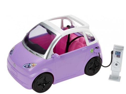 Mattel Auto Cabrio dla Lalek Barbie z elektryczna stacja ładowania ZA5527