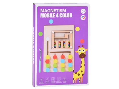 Producent niezdefiniowany Układanka edukacyjna z kulkami drewniana zabawka Montessori ZA5579