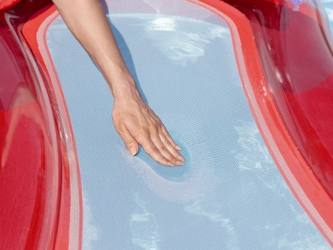 Bestway Bestway Dmuchany materac z siatką Leżanka wodna CZERWNONA 160cm 43103