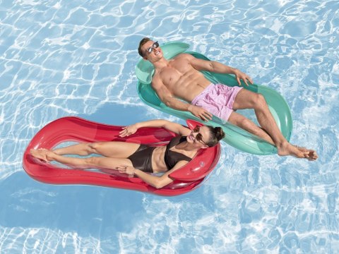 Bestway Bestway Dmuchany materac z siatką Leżanka wodna CZERWNONA 160cm 43103