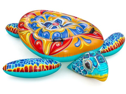 Bestway Bestway Dmuchany materac z uchwytami ŻÓŁW Nadruk Majolika 183x173cm 41523