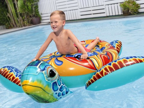 Bestway Bestway Dmuchany materac z uchwytami ŻÓŁW Nadruk Majolika 183x173cm 41523