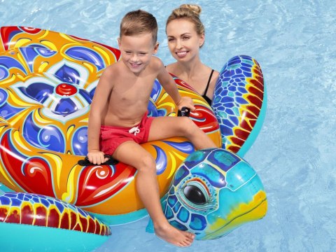 Bestway Bestway Dmuchany materac z uchwytami ŻÓŁW Nadruk Majolika 183x173cm 41523