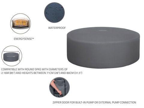 Bestway Bestway ENEGYSENSE Pokrywa termiczna pokrowiec do Lay-Z-Spa 216 cm 60326