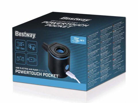 Bestway Bestway Elektryczna pompka powietrzba USB + końcówki 62289
