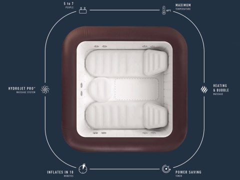 Bestway Bestway Lay-z-Spa Maldives Pro7 2025 jacuzzi WiFi aplikacja LED 5-7os 6001U