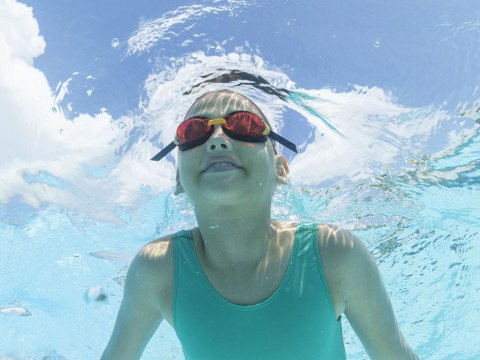 Bestway Bestway Okularki do pływania dla dzieci CZERWONE 7+ 21005