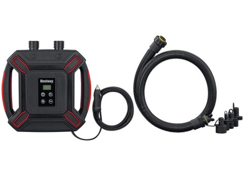 Bestway Bestway Wysokociśnieniowa elektryczna pompka powietrzna DC 4 adaptery 62265