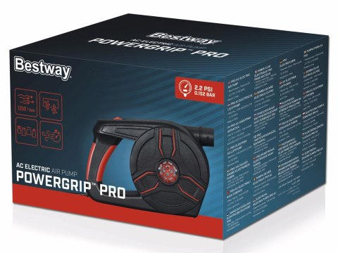 Bestway Bestway pompka eklektyczna Powergrip PRO do gniazdka+4adaptery 62247