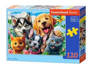 Castorland Puzzle 120-elementów Pets Selfie B-13609-1