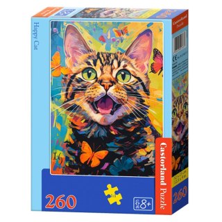 Castorland Puzzle 260-elementów Happy Cat B-27637-1