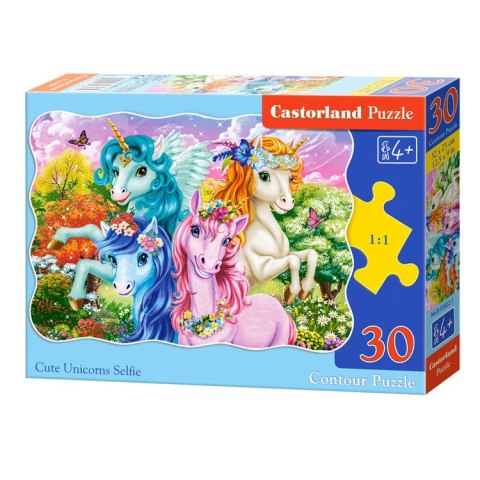 Castorland Puzzle 30-elementów Cute Unicorns Selfie B-03822-1