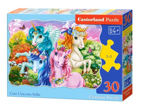 Castorland Puzzle 30-elementów Cute Unicorns Selfie B-03822-1