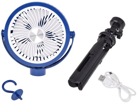 JOKOMISIADA Cichy Wiatrak biurkowy Wentylator Bezprzewodowy USB 3 x nawiew ZA5609