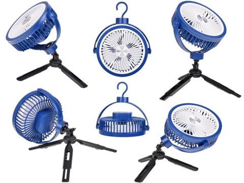 JOKOMISIADA Cichy Wiatrak biurkowy Wentylator Bezprzewodowy USB 3 x nawiew ZA5609